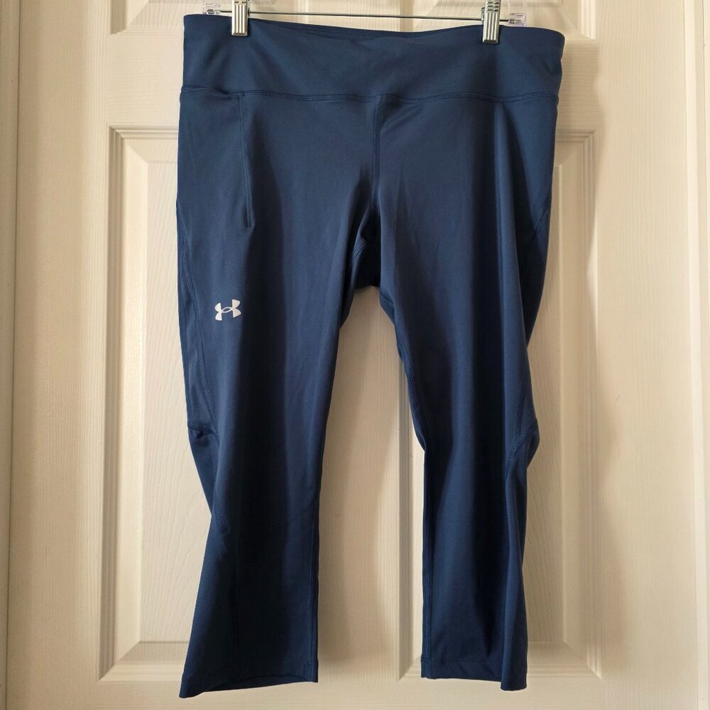 Under Armour Women's Navy Blue Heat Gear Compression Leggings Size XL